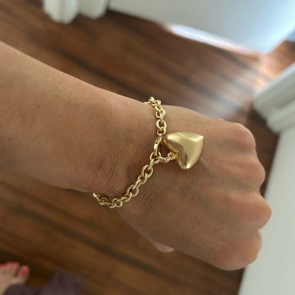 Roxanne Assoulin Gold Mini Puffy Heart Bracelet - Picture 4 of 7